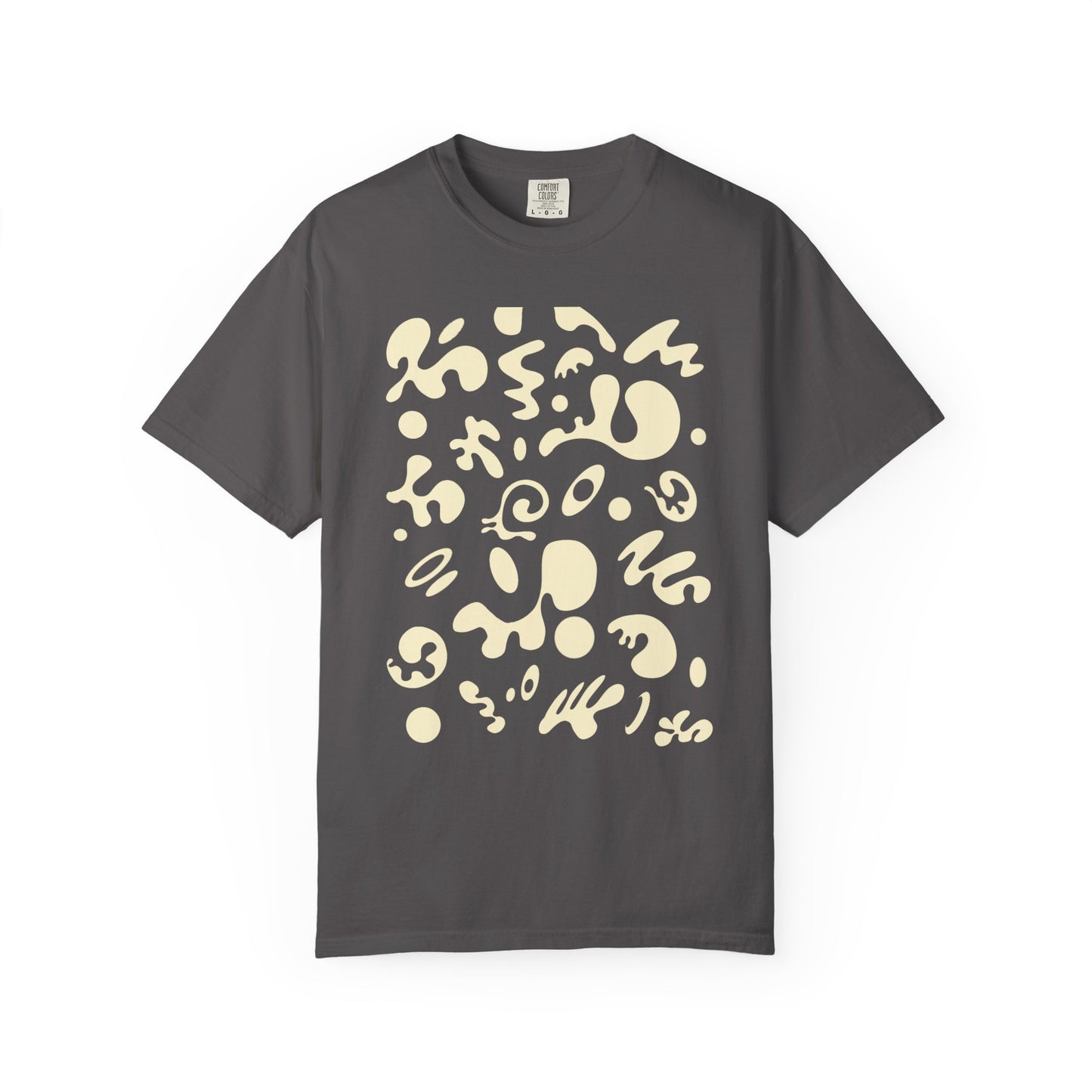 Pure Imagination Unisex Garment Dyed T-Shirt (Warm Neutrals) - Blank Page White Print