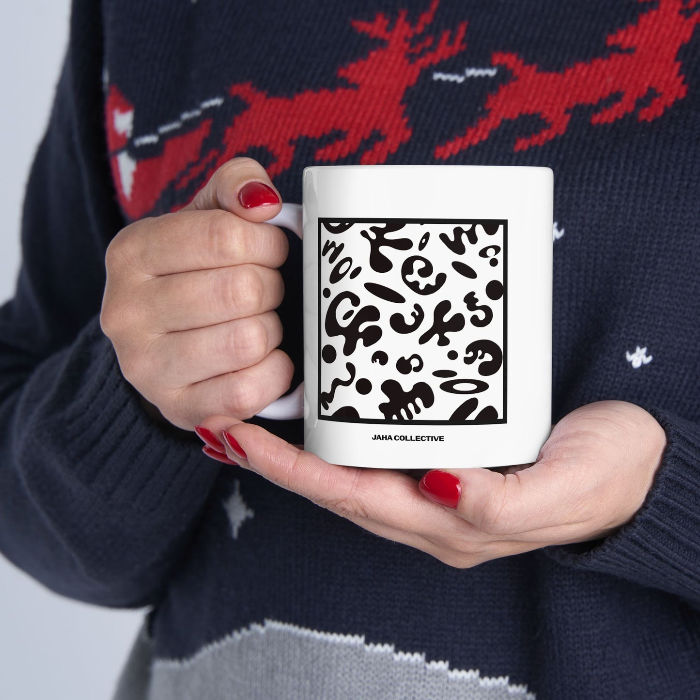 Adorn'd Minimalist Square White Ceramic Mug