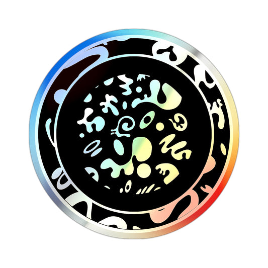Adorn'd Holographic Die Cut Stickers - Smoke Signal Black