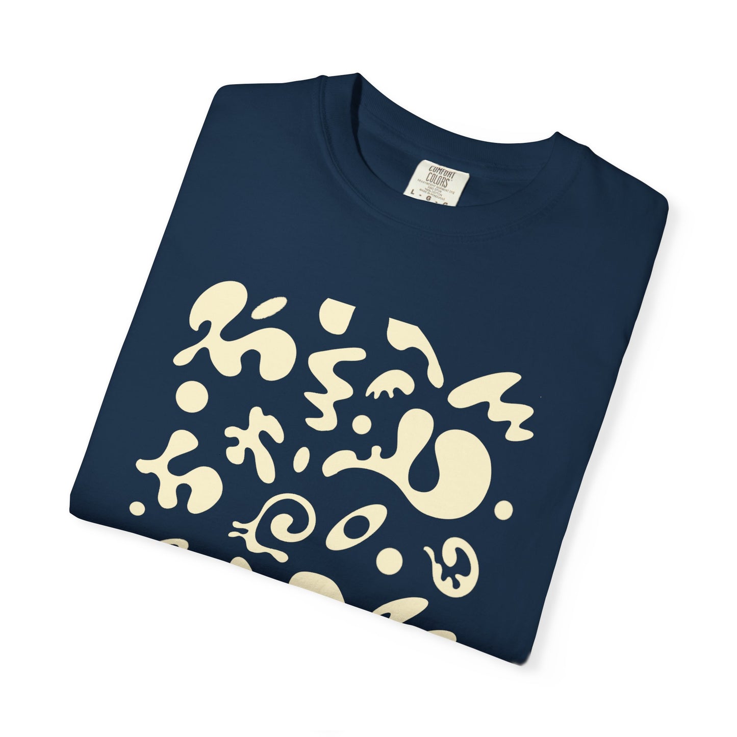 Pure Imagination Unisex Garment-Dyed T-Shirt (Cool Neutrals) - Blank Page White Print