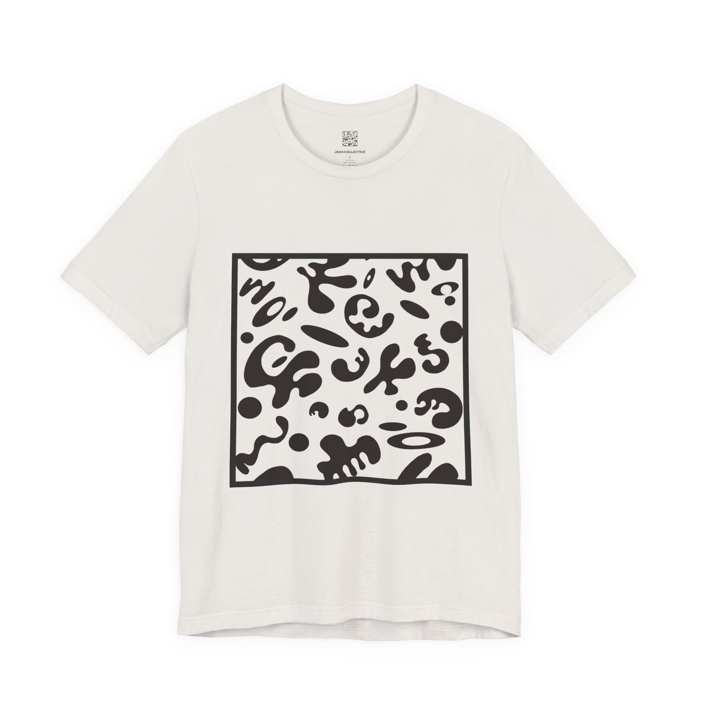 Adorn'd Unisex Jersey Short Sleeve Tee - Smoke Signal Black Print