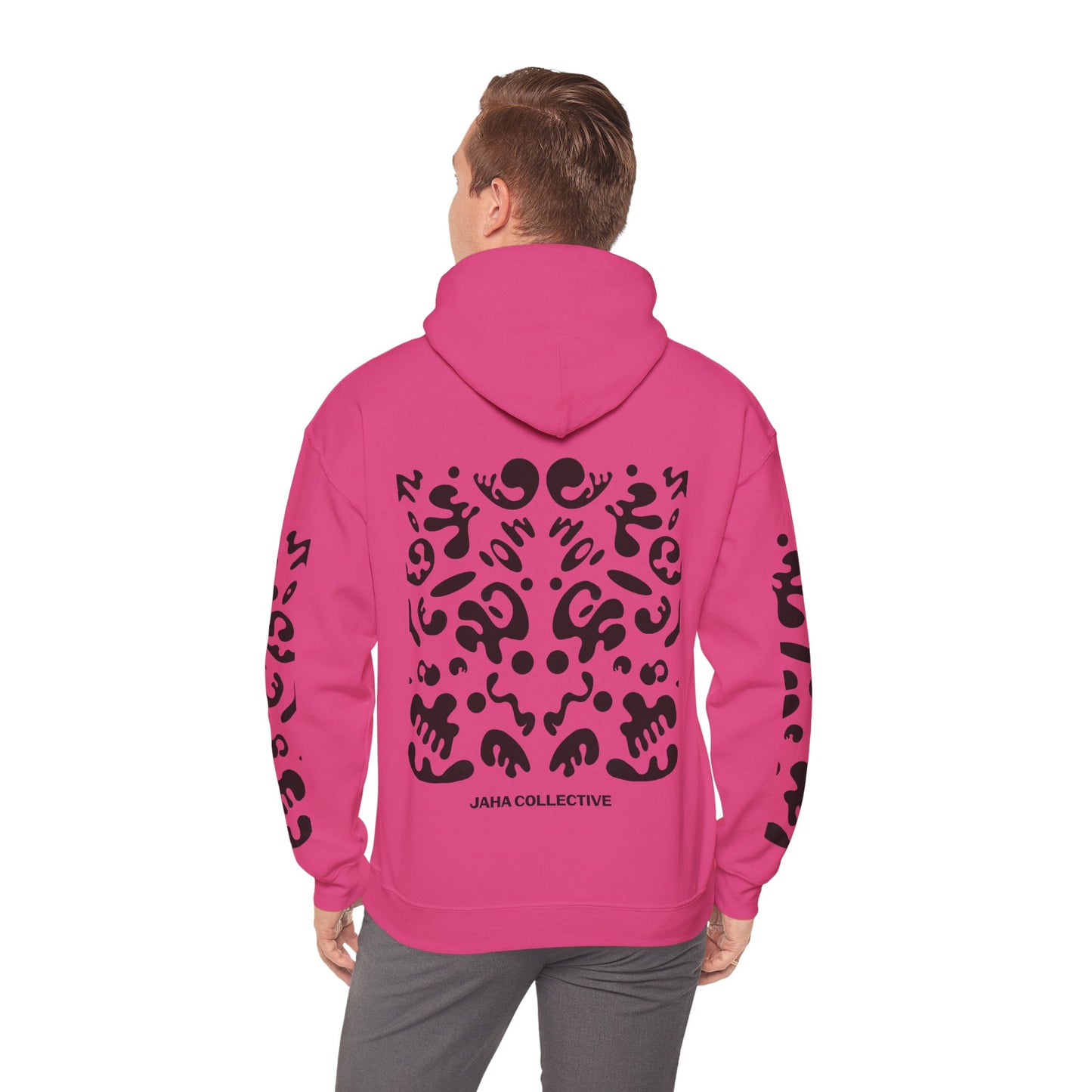 Mirror Work Unisex Heavy Blend™ Hooded Sweatshirt - Smoke Signal Black Print