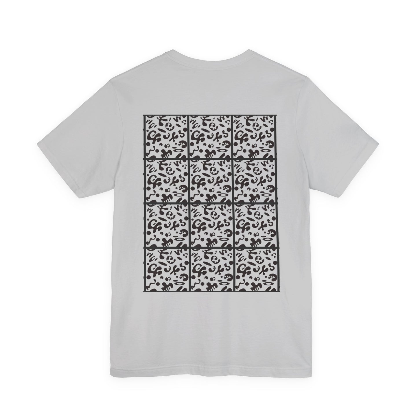 Adorn'd Unisex Jersey Short Sleeve Tee - Smoke Signal Black Print