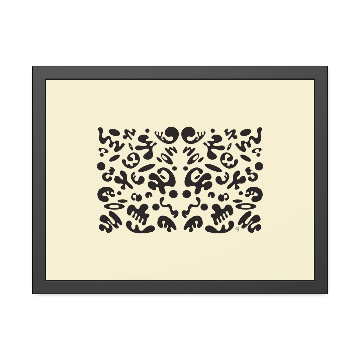 Mirror Work Framed Rolled Poster - Blank Page