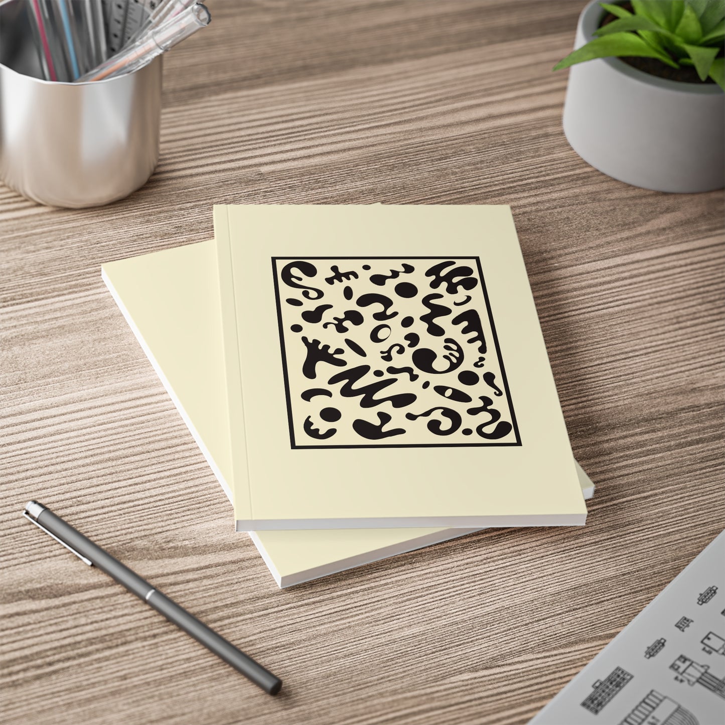 Deep Dream Softcover A5 Notebook - Blank Page White