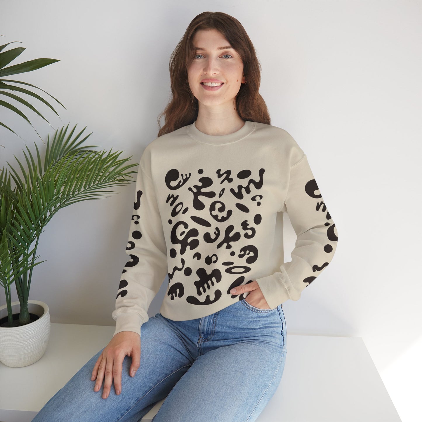 Pure Imagination Unisex Heavy Blend™ Crewneck Sweatshirt- Smoke Signal Black Print