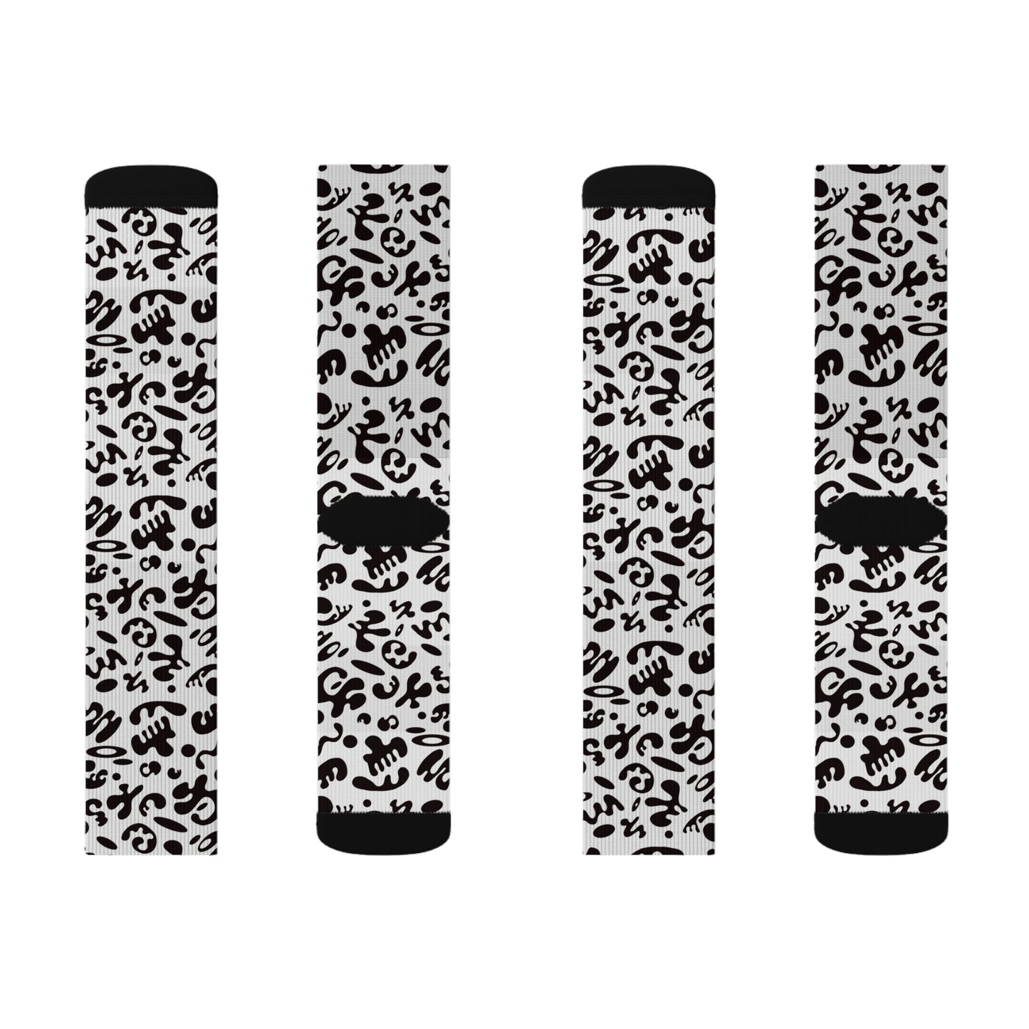 Adorn'd Print Socks - Starlight White
