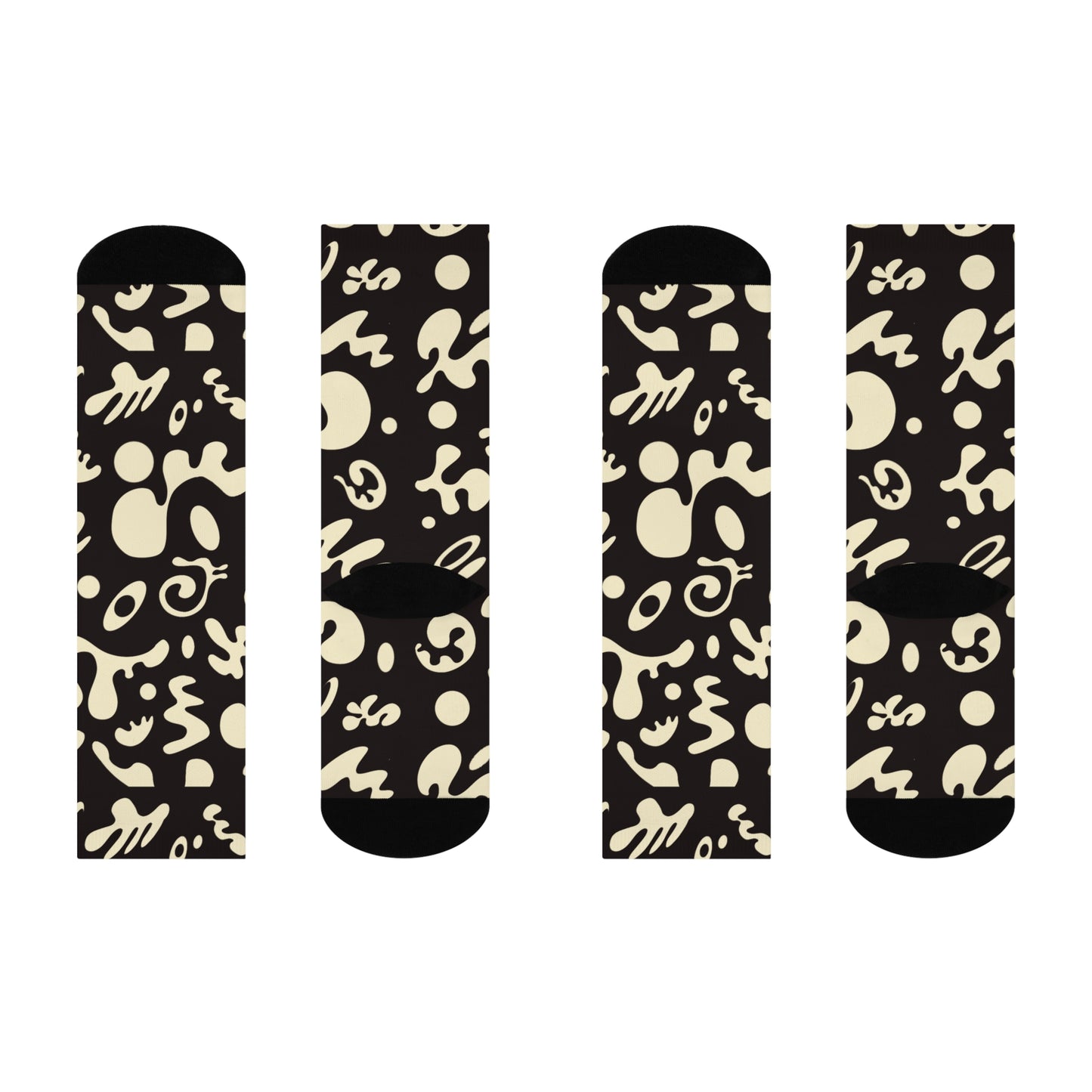 Pure Imagination Long Cushion Crew Socks - Smoke Signal Black