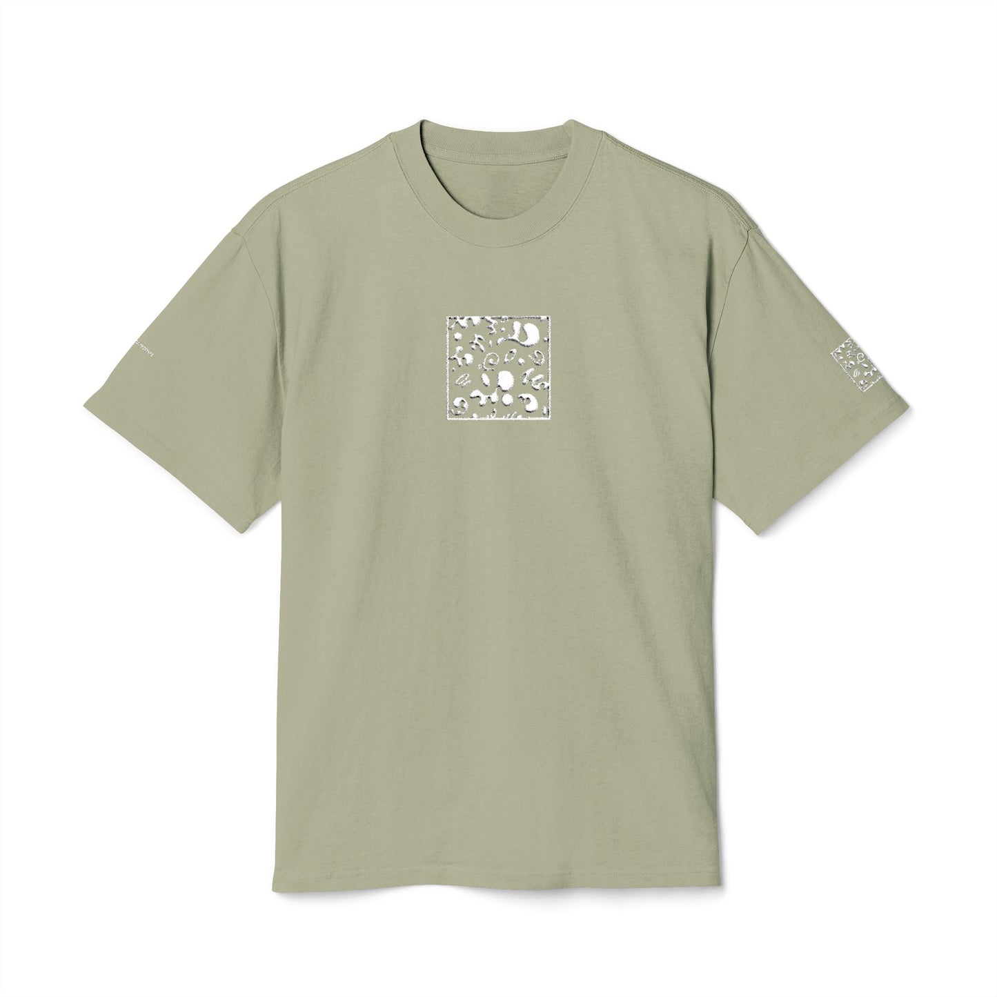 Adorn'd Minimalist Embroidered Unisex Heavy Faded Tee - Blank Page White
