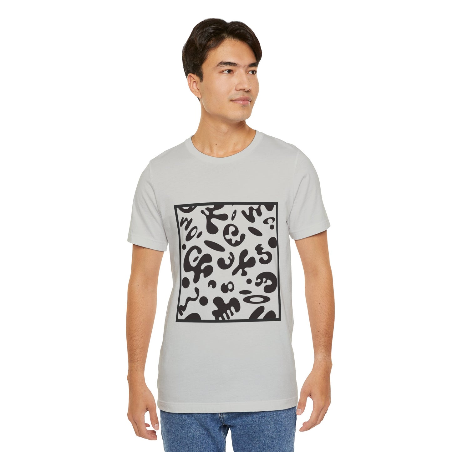 Adorn'd Unisex Jersey Short Sleeve Tee - Smoke Signal Black Print