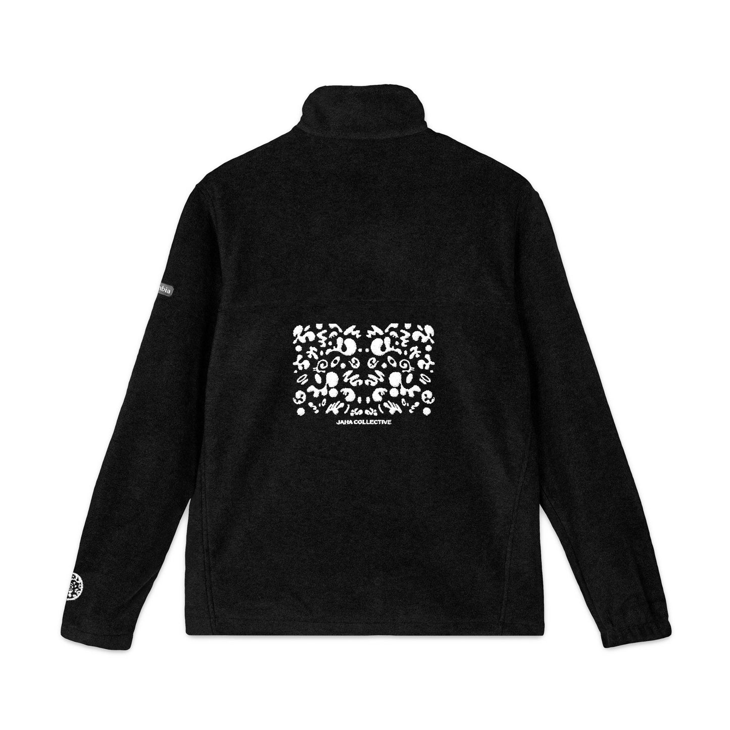 Mirror Work Embroidered Fleece Columbia Jacket