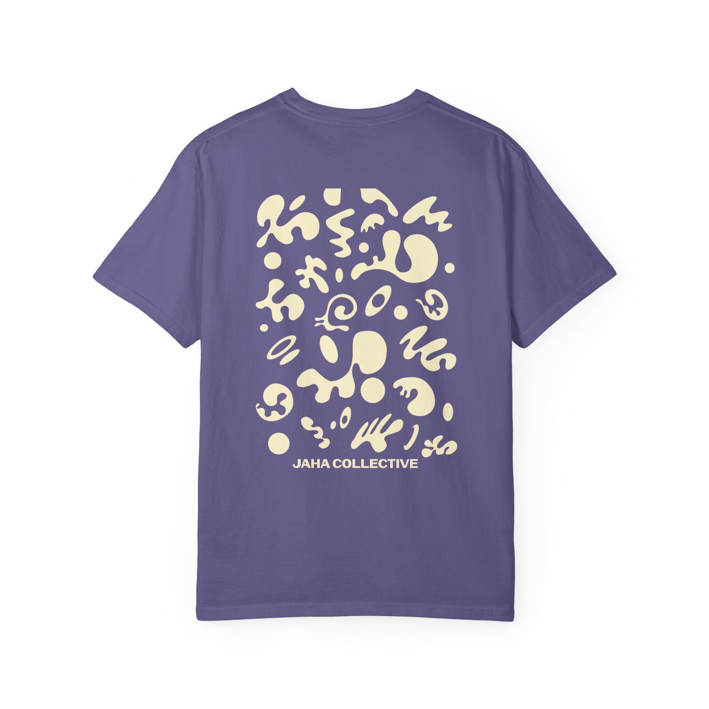 Pure Imagination Unisex Garment-Dyed T-Shirt (Cool Neutrals) - Blank Page White Print