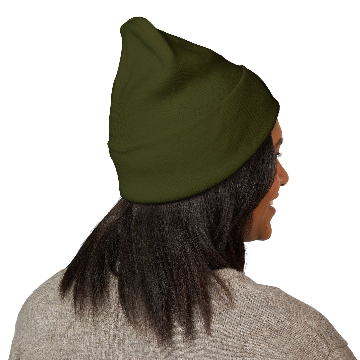 Adorn'd Logo Embroidered Classic Cuffed Beanie - Smoke Signal Black