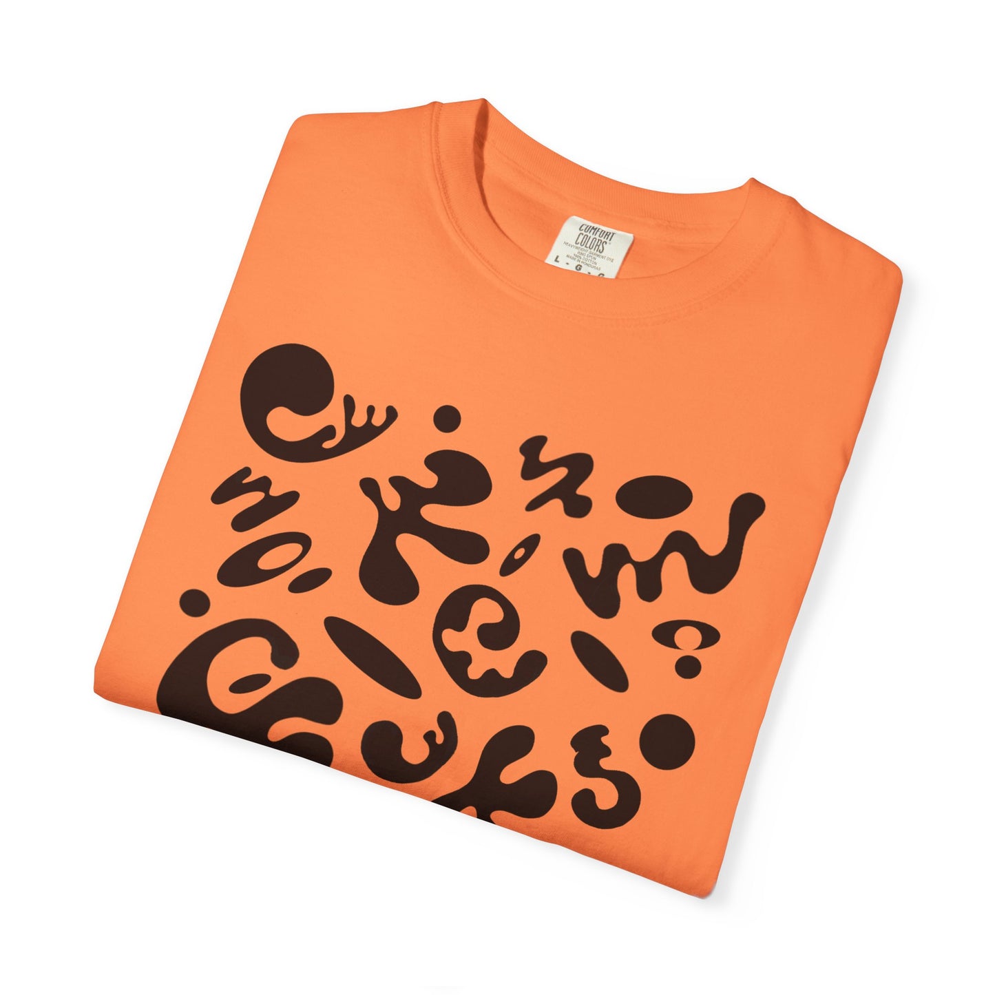 Pure Imagination Unisex Garment-Dyed T-Shirt (Warm Neutrals) - Smoke Signal Black Print