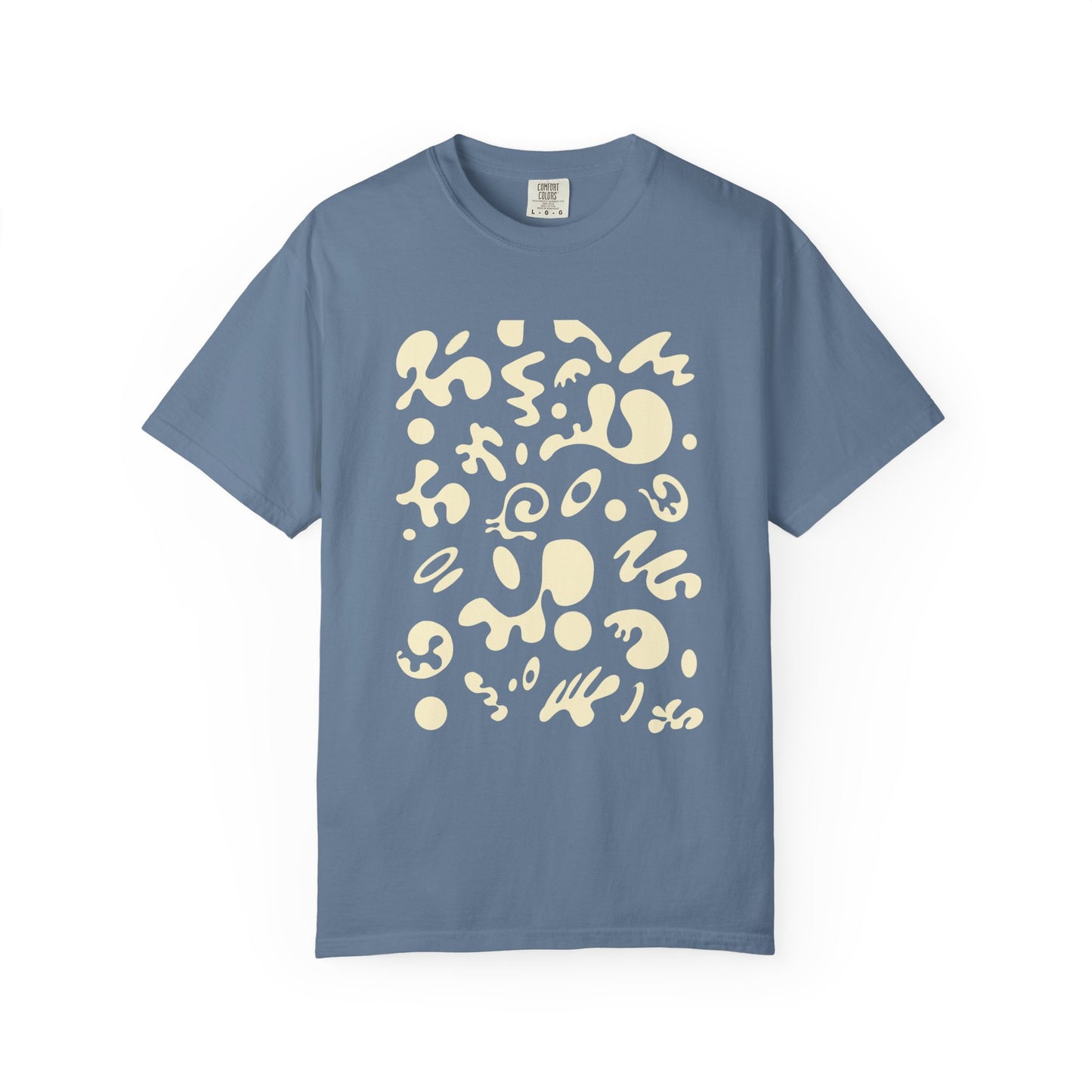 Pure Imagination Unisex Garment-Dyed T-Shirt (Cool Neutrals) - Blank Page White Print