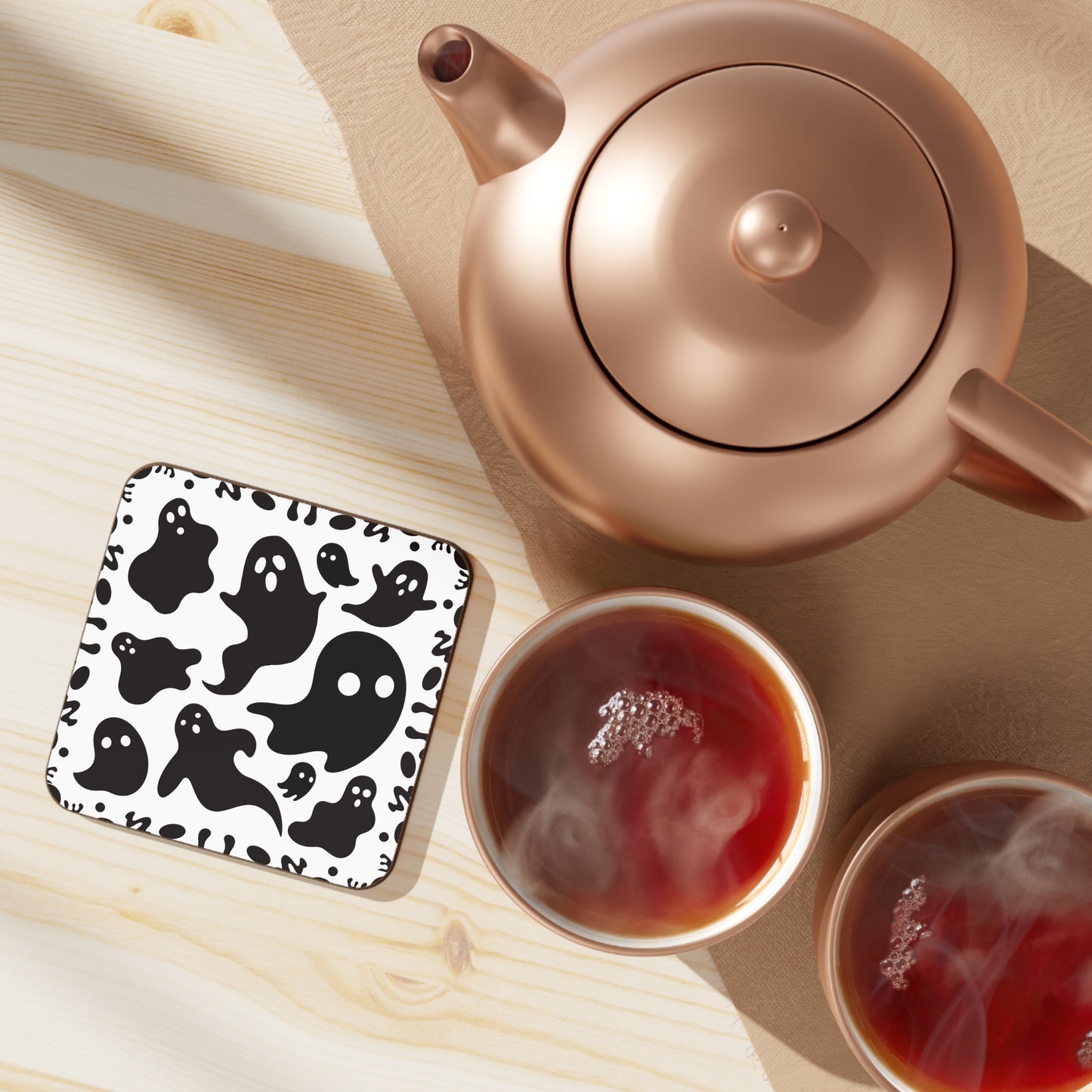 Boo Thing Hardboard Back Coaster - Starlight White