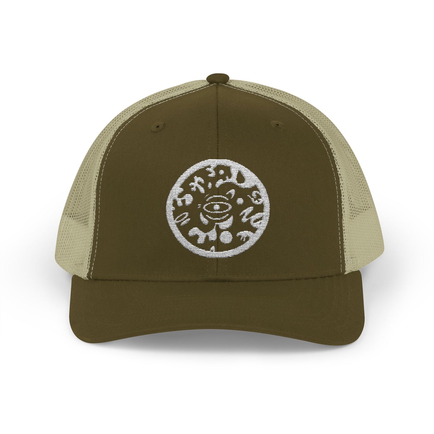 Adorn'd Logo Embroidered Retro Trucker Hat - Starlight White