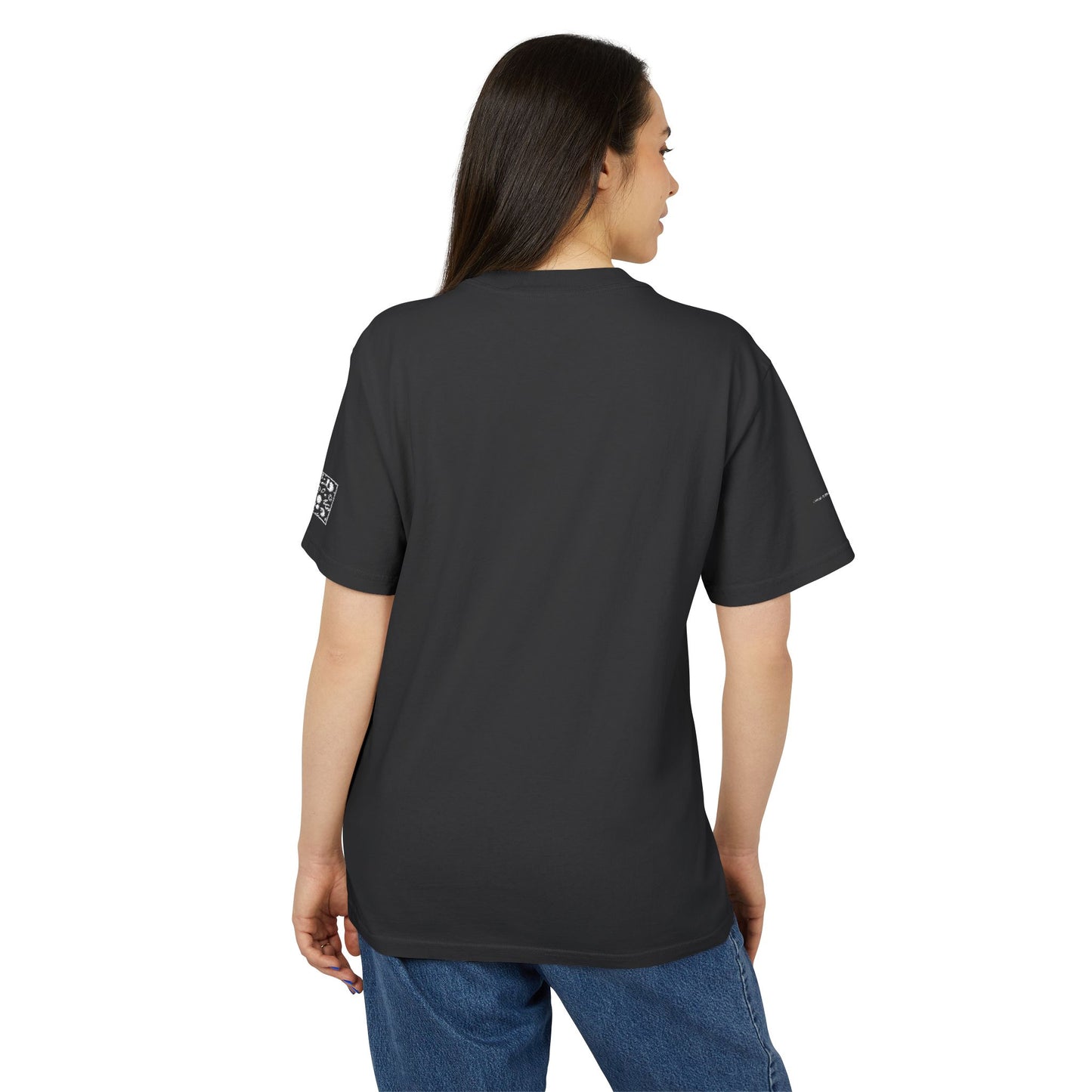 Adorn'd Minimalist Embroidered Unisex Heavy Faded Tee - Blank Page White