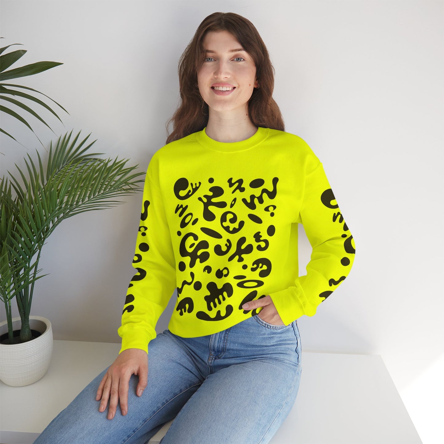 Pure Imagination Unisex Heavy Blend™ Crewneck Sweatshirt- Smoke Signal Black Print