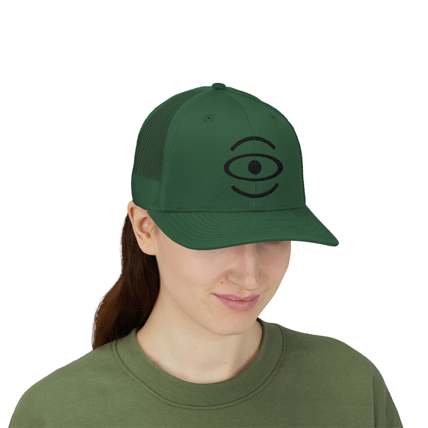 Jaha Logo Embroidered Retro Trucker Hat - Smoke Signal Black