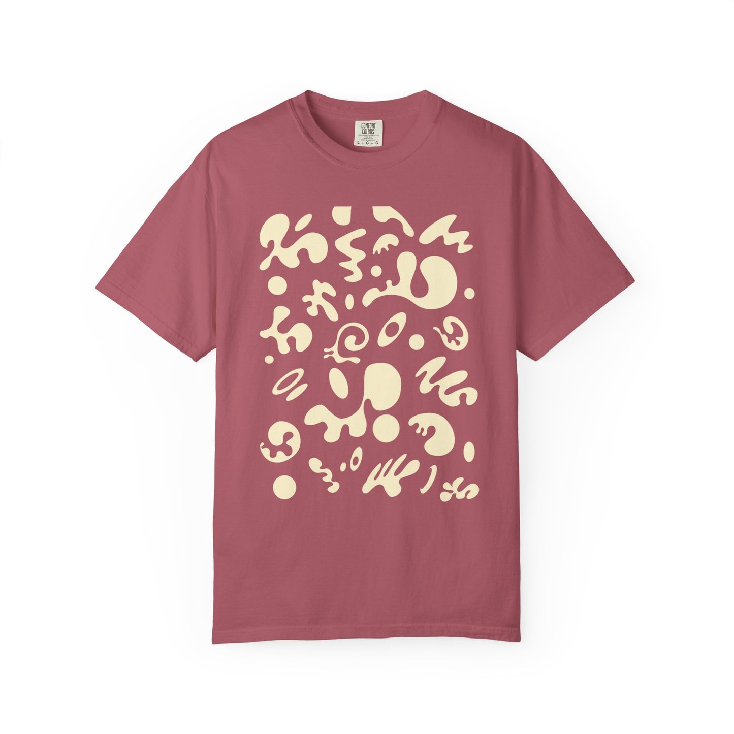 Pure Imagination Unisex Garment Dyed T-Shirt (Warm Neutrals) - Blank Page White Print