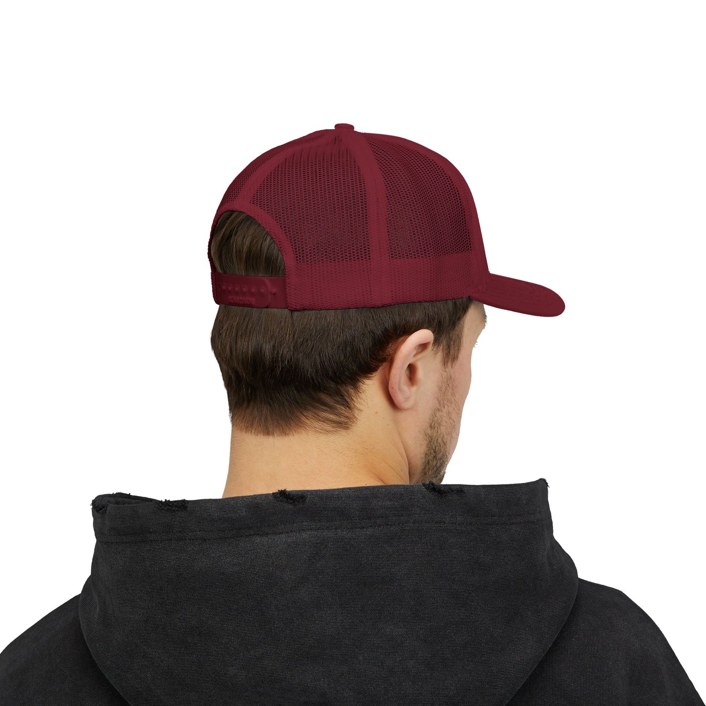 Adorn'd Logo Embroidered Retro Trucker Hat - Starlight White