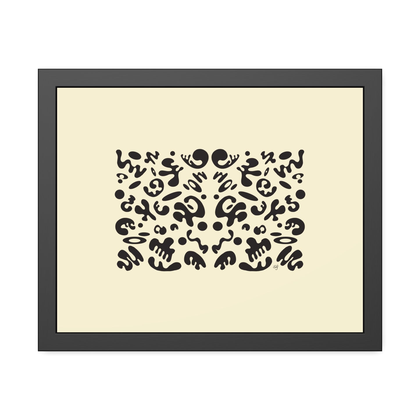 Mirror Work Framed Rolled Poster - Blank Page