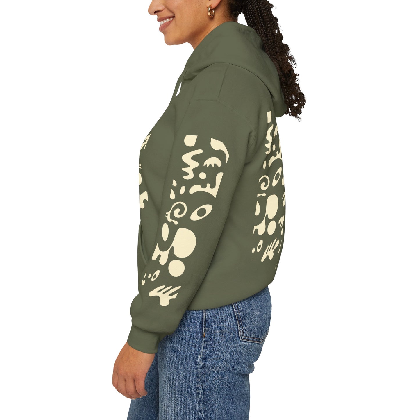 Mirror Work Unisex Heavy Blend™ Hooded Sweatshirt - Blank Page White Print