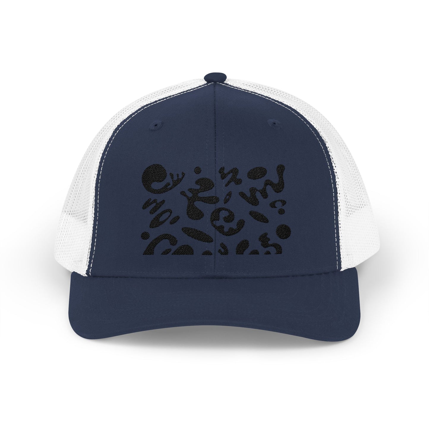 Pure Imagination Embroidered Retro Trucker Hat - Smoke Signal Black