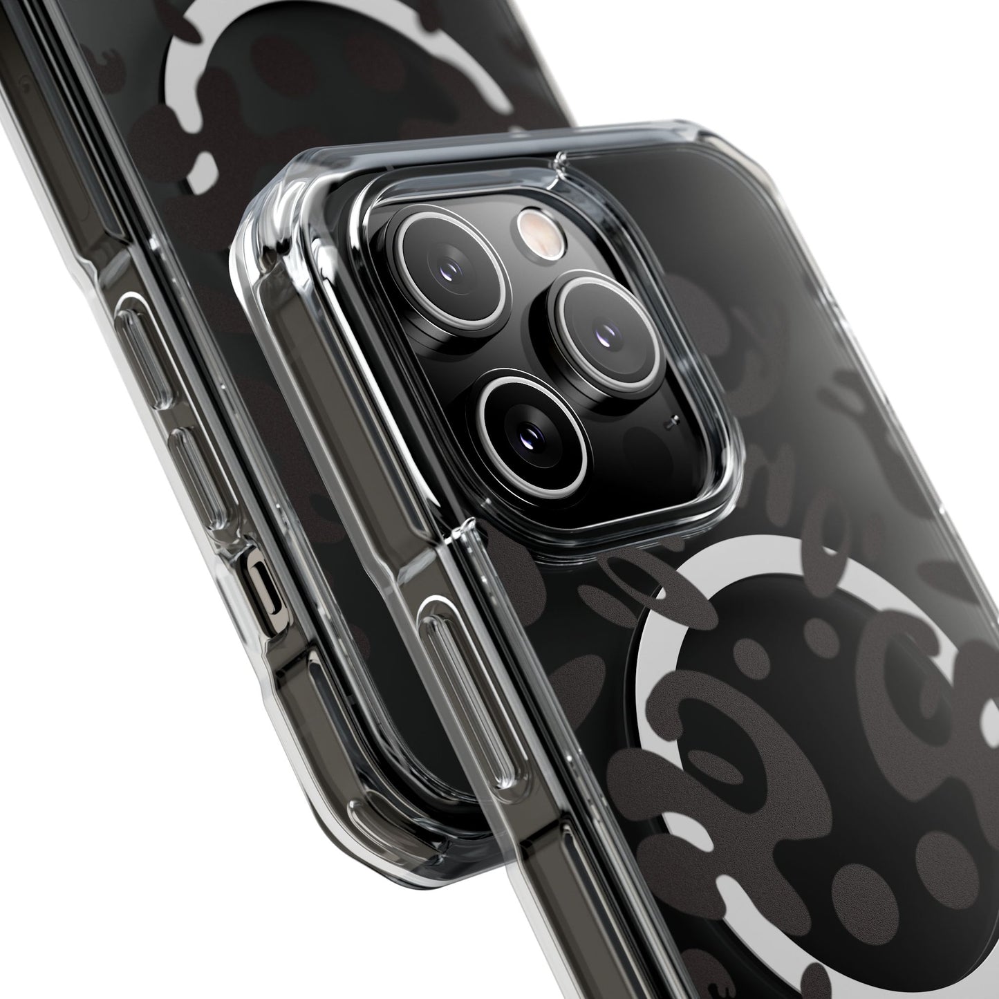 Mirror Work Clear MagSafe Impact Case - Smoke Signal Black