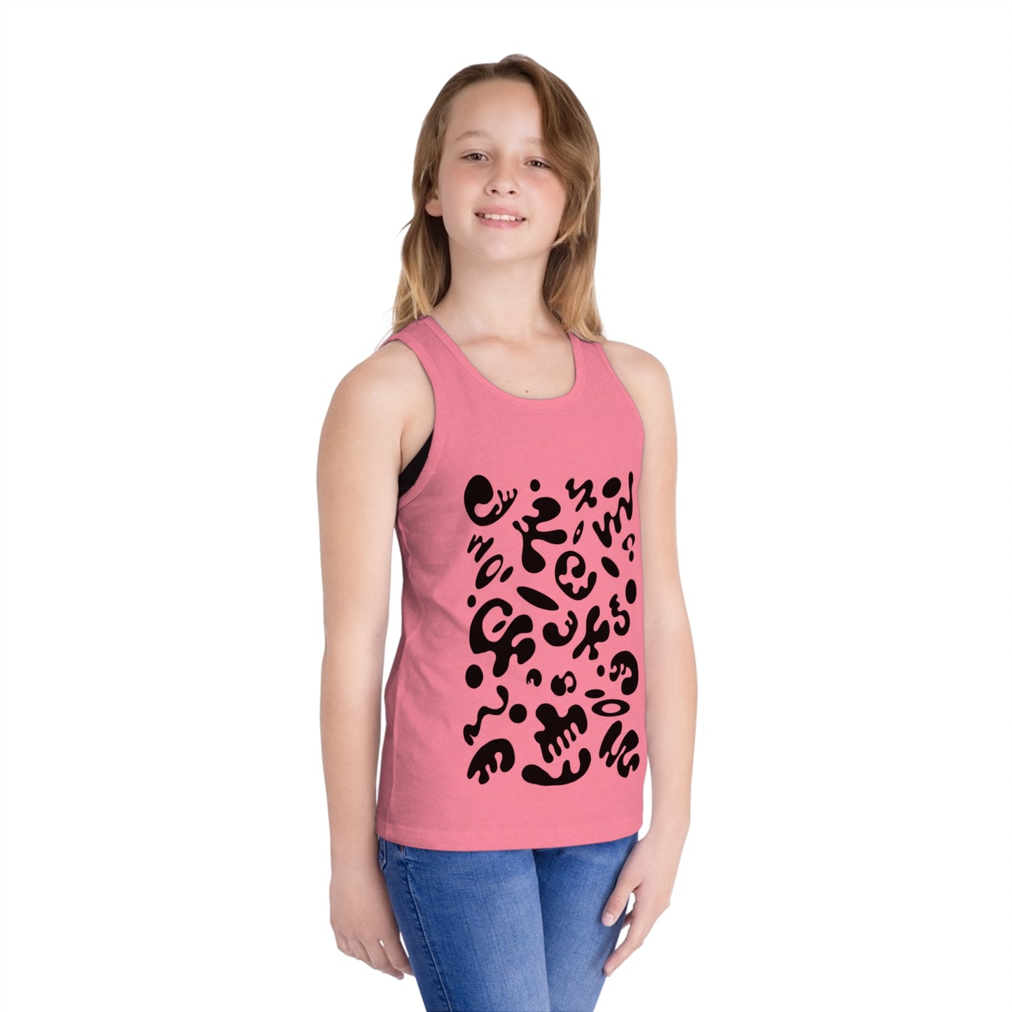 Bright Future Kid's Jersey Tank Top - Smoke Signal Black