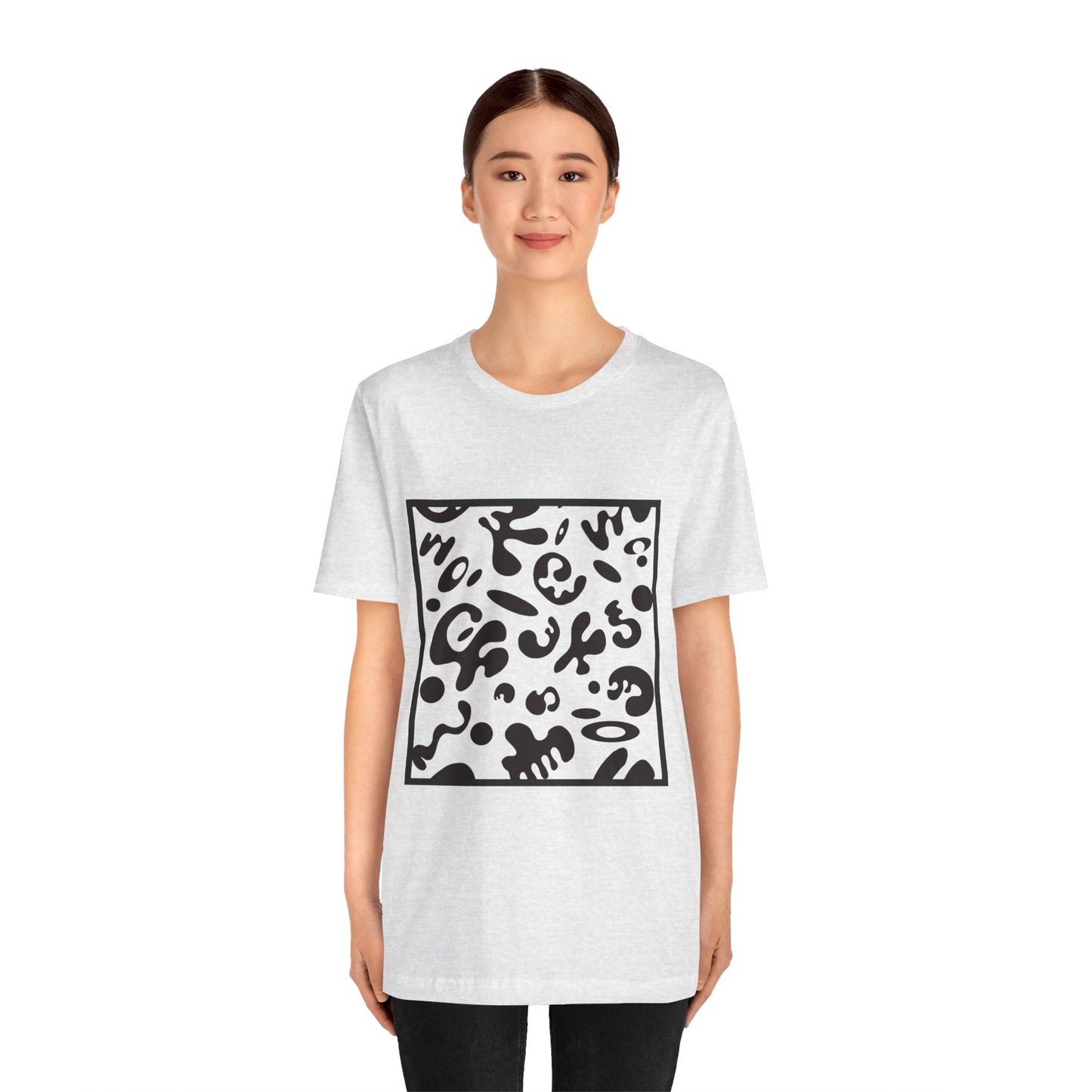 Adorn'd Unisex Jersey Short Sleeve Tee - Smoke Signal Black Print