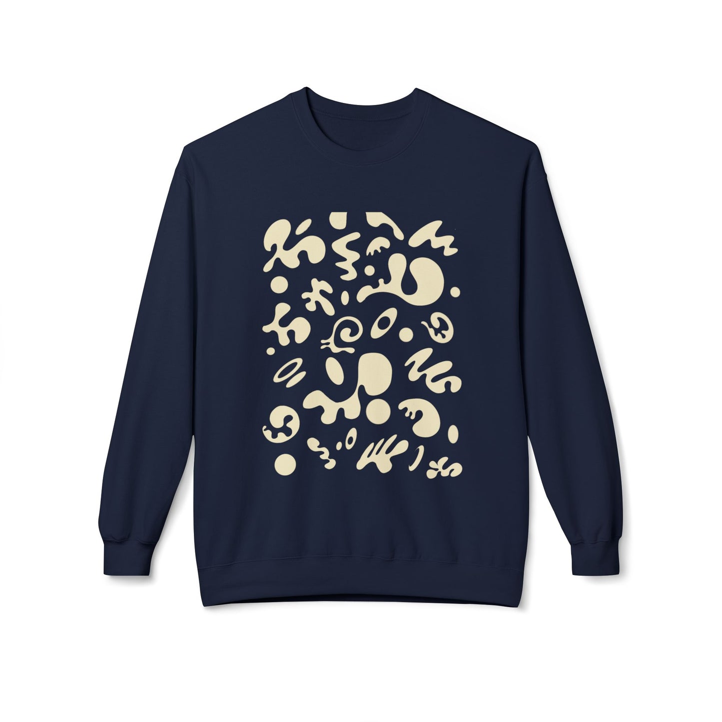 Pure Imagination Unisex Midweight Softstyle Fleece Crewneck Sweatshirt - Blank Page White Print