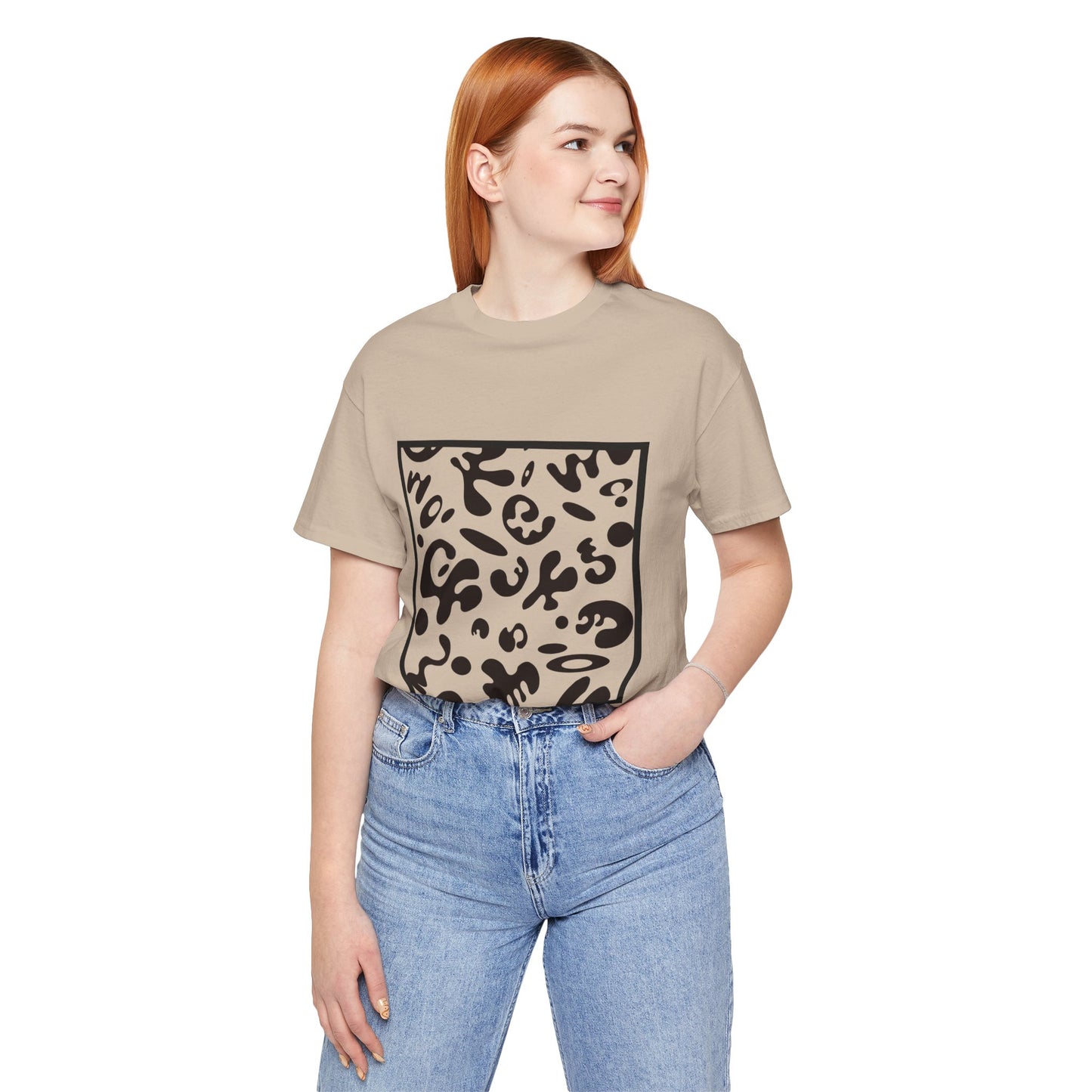 Adorn'd Unisex Jersey Short Sleeve Tee - Smoke Signal Black Print