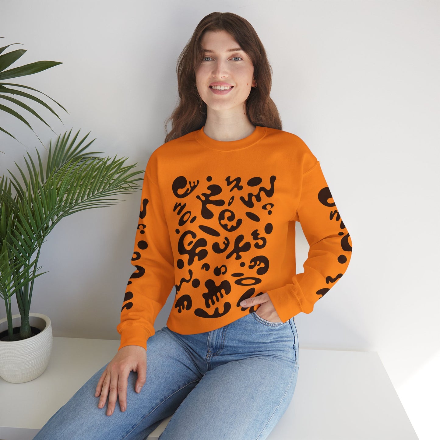Pure Imagination Unisex Heavy Blend™ Crewneck Sweatshirt- Smoke Signal Black Print