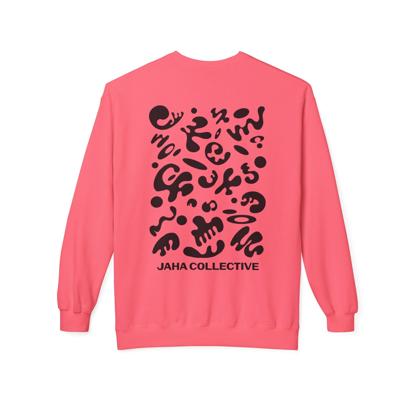Pure Imagination Unisex Midweight Softstyle Fleece Crewneck Sweatshirt - Smoke Signal Black Print