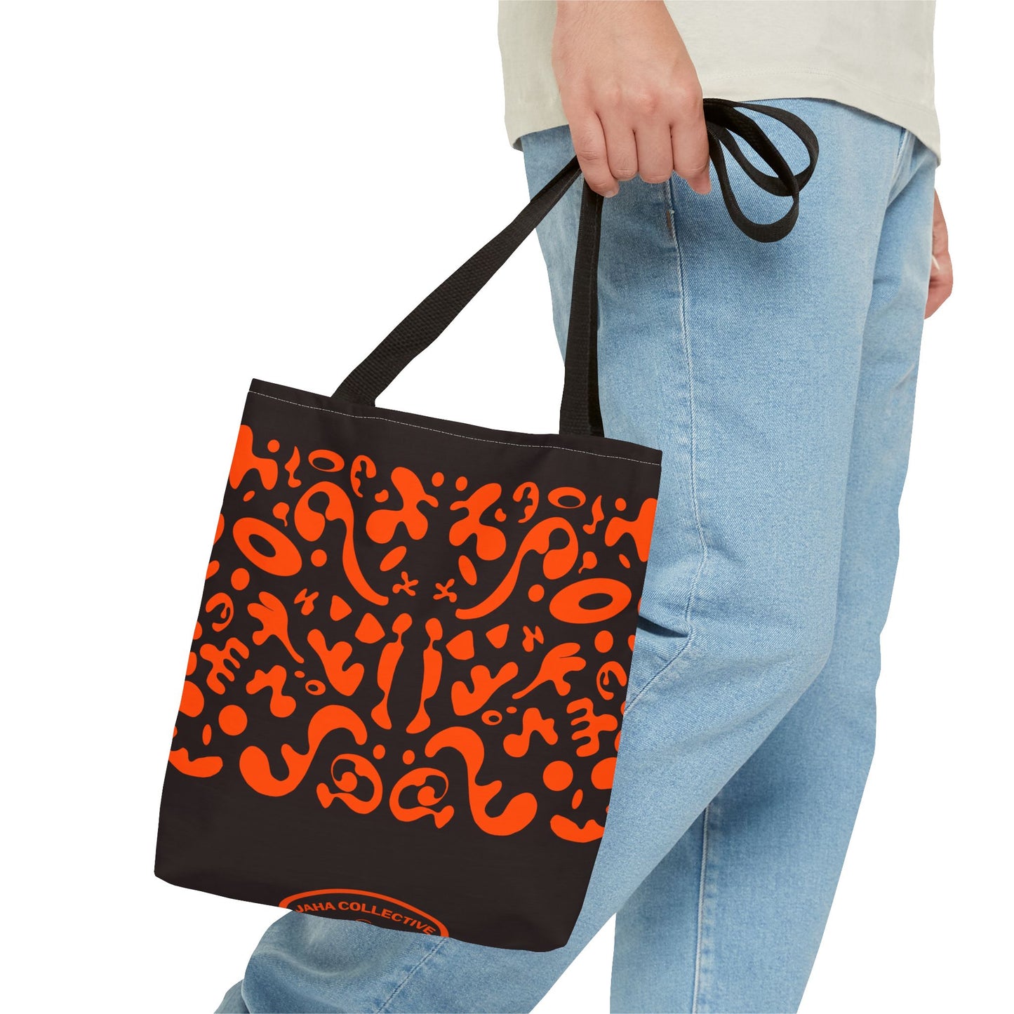Mirror Work Colorful Tote Bag - Black Magic Woman