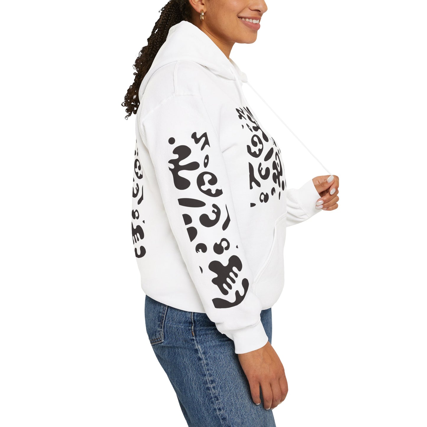 Mirror Work Unisex Heavy Blend™ Hooded Sweatshirt - Smoke Signal Black Print