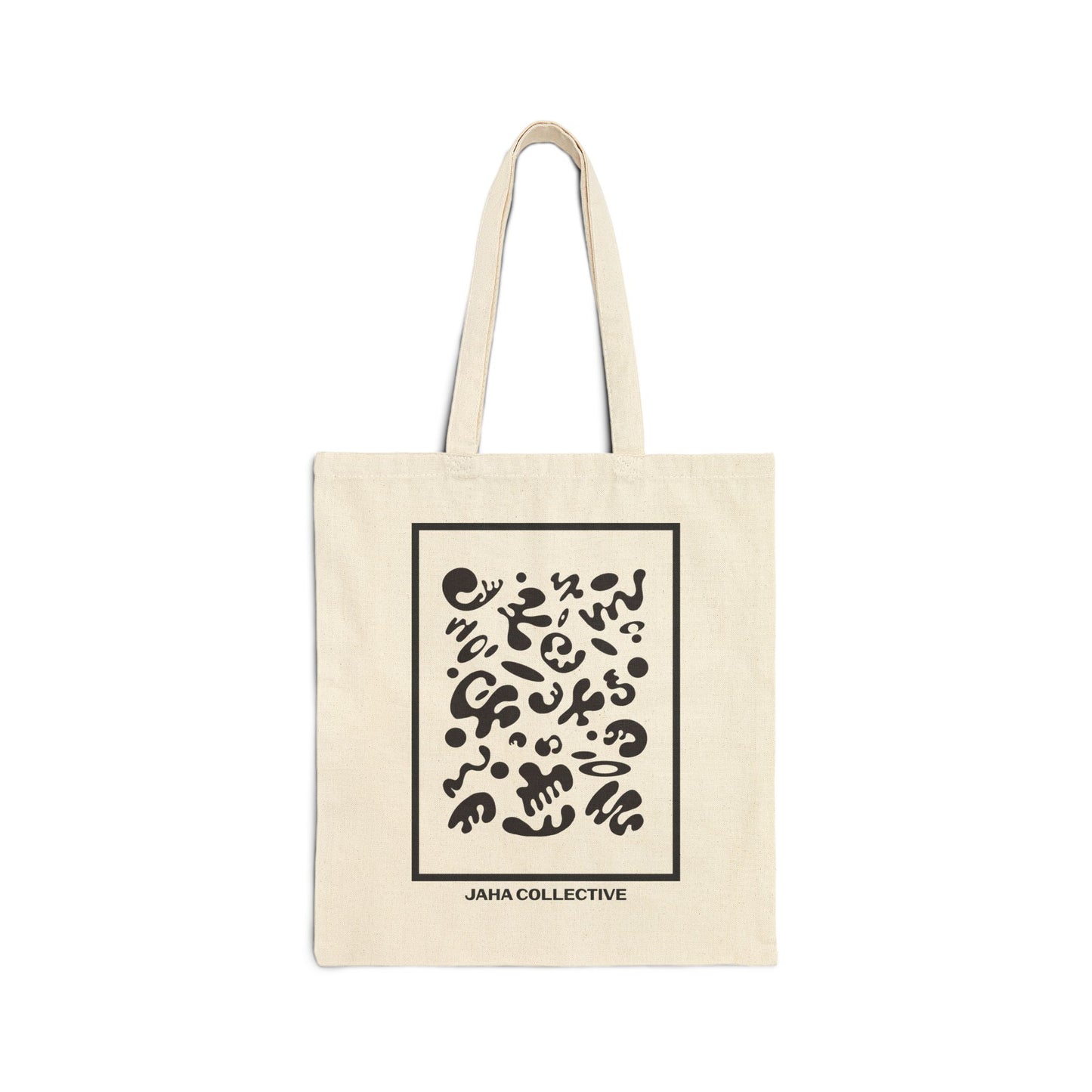 Deep Dream Cotton Canvas Tote Bag - Smoke Signal Black