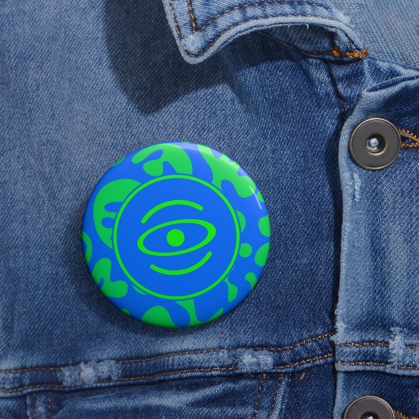 Adorn'd Color Logo Pin Button - Tide Pool