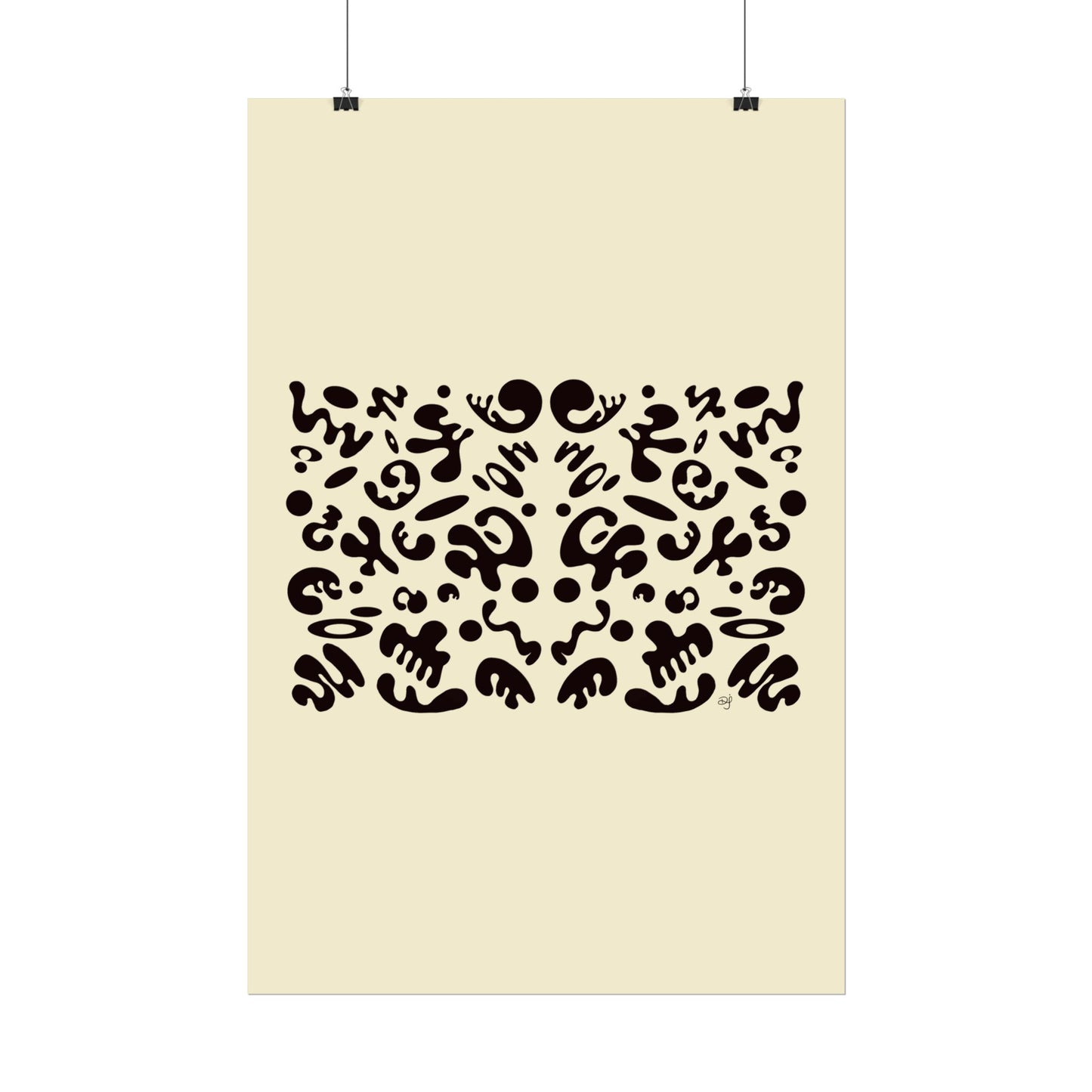 Mirror Work Rolled Poster (Portrait) - Blank Page
