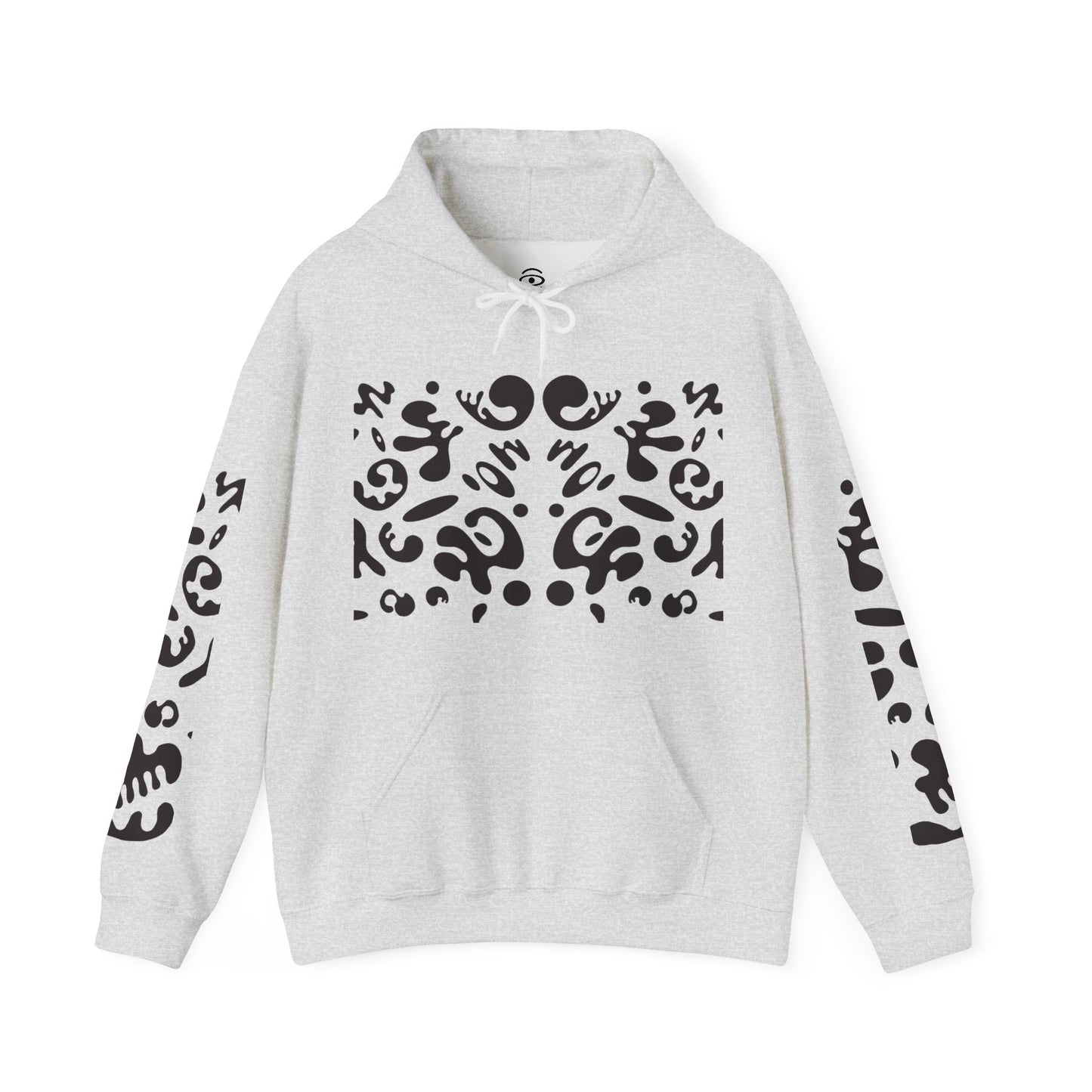 Mirror Work Unisex Heavy Blend™ Hooded Sweatshirt - Smoke Signal Black Print