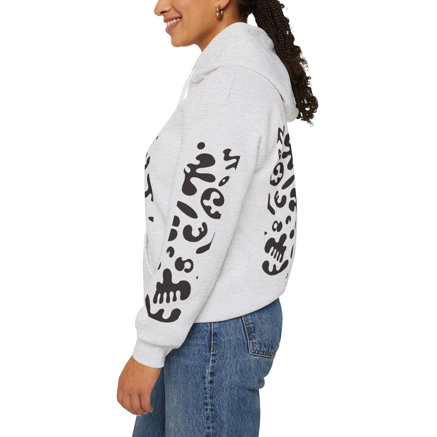 Mirror Work Unisex Heavy Blend™ Hooded Sweatshirt - Smoke Signal Black Print