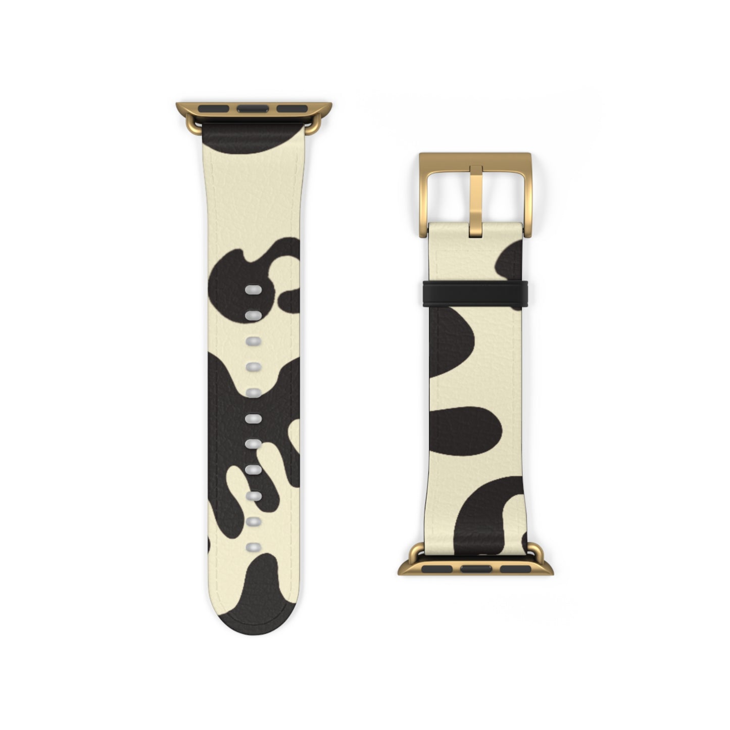 Pure Imagination Faux Leather Apple Watch Band - Blank Page White