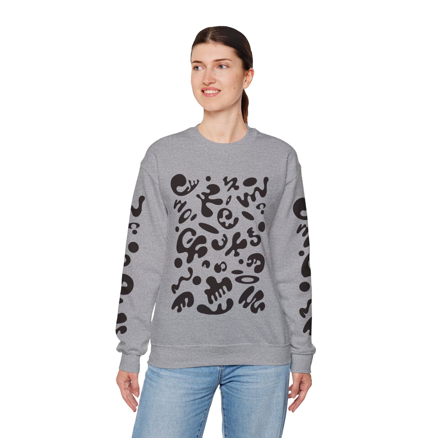 Pure Imagination Unisex Heavy Blend™ Crewneck Sweatshirt- Smoke Signal Black Print