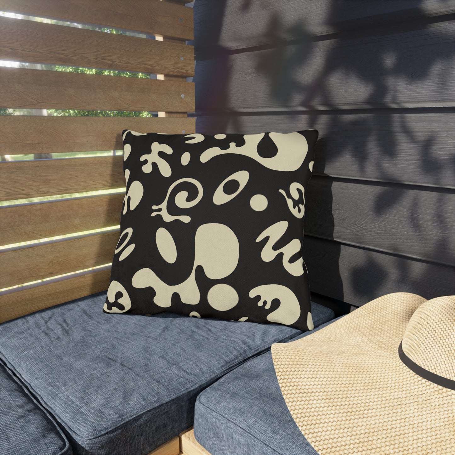 Pure Imagination Outdoor Pillows - Smoke Signal Black