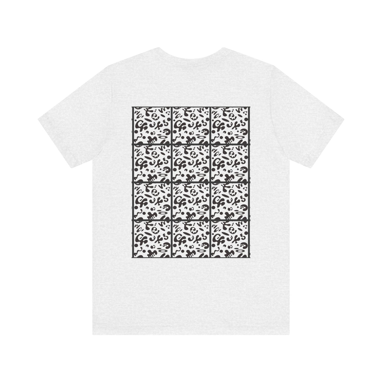 Adorn'd Unisex Jersey Short Sleeve Tee - Smoke Signal Black Print