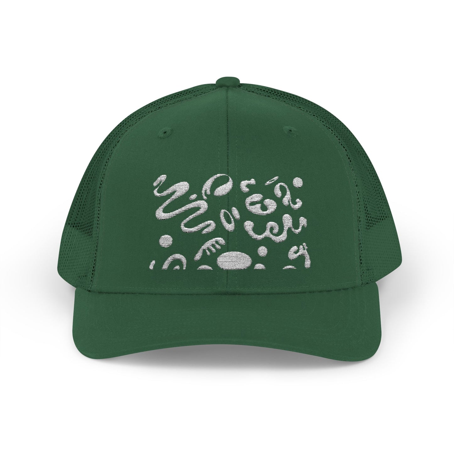 Pure Imagination Embroidered Retro Trucker Hat - Blank Page White