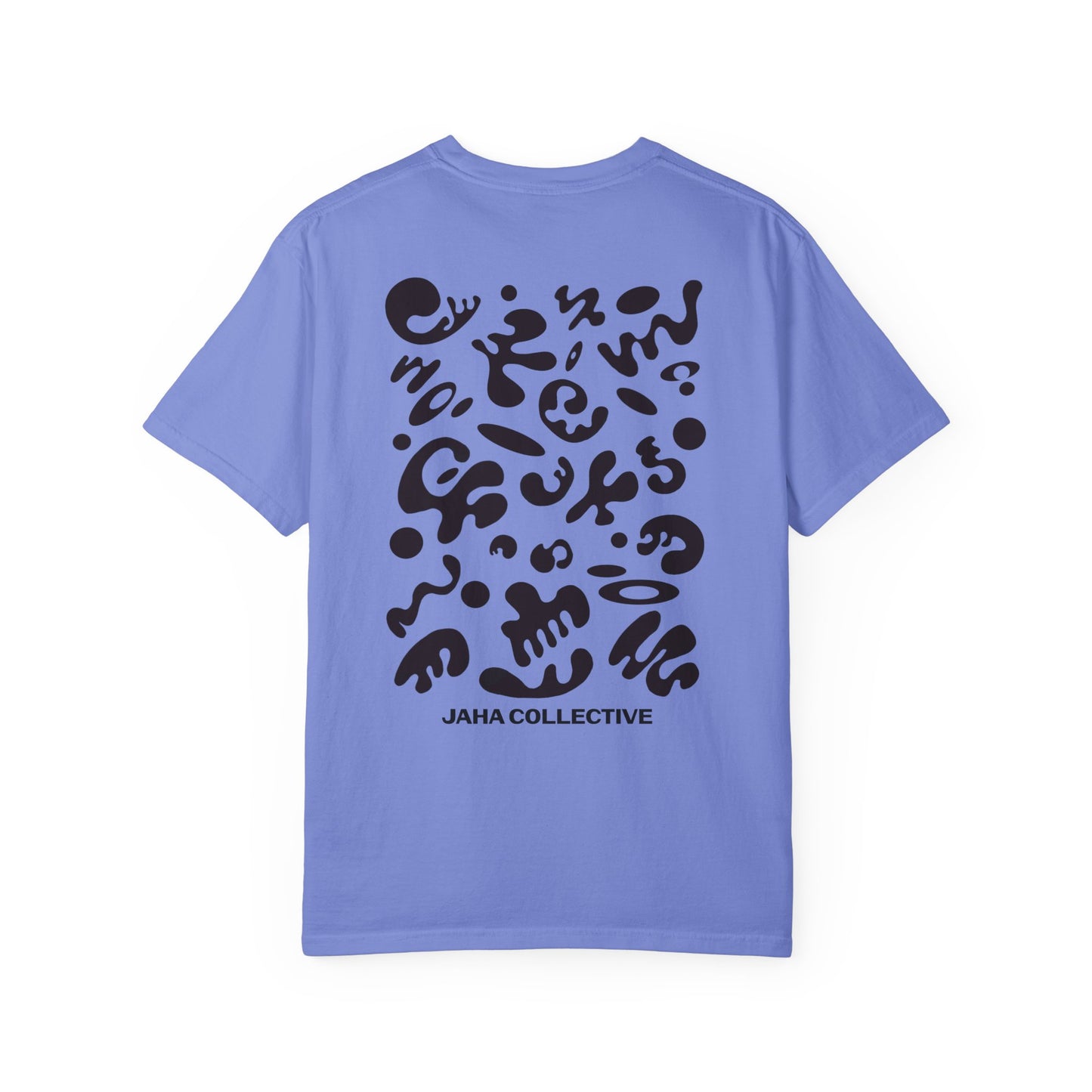 Pure Imagination Unisex Garment-Dyed T-Shirt (Cool Neutrals) - Smoke Signal Black Print