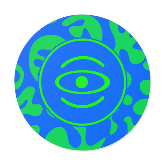 Adorn'd Logo Round Vinyl Stickers - Tide Pool